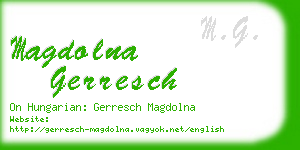 magdolna gerresch business card